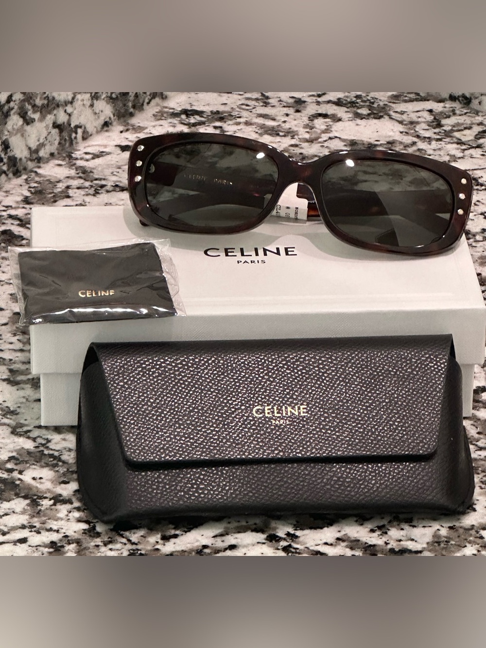 Celine Tortoiseshell Sunglasses CL400721 NWT Retail 500.00